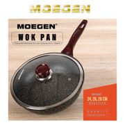 moegen germany wok pan 242628cm granite series anti lengket original - tanpa kaca-26