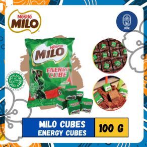 MILO Cube Import 100 pcs / 275 GR dan Repack 25 / 50 PCS - Permen Coklat / Milo Nestle / Chocolate Energy Cube