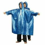 jas hujan ponco lengan 2 kepala elmondo 708 - poncho 2in1 funtastic p
