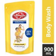 Lifebuoy Sabun Mandi Cair Refill Lemon Fresh 900Ml - Anti Bakteri, Body Soap