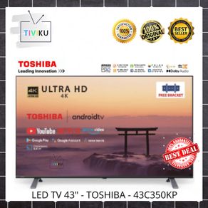 led tv toshiba 43c350kp 43 inch smart android tv uhd 4k regza dolby