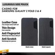 Case Samsung Galaxy Z Fold 4 3 Luxurious Leather Pouch Casing Slim PU