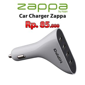 Car Charger Hippo Zappa / Charger Mobil 4 Output 8.4a [ Simple Pack ]