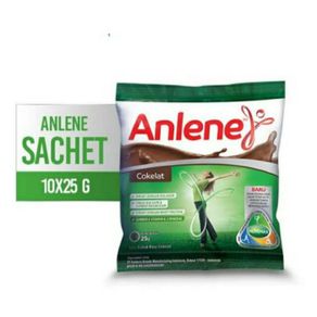 anlene susu bubuk rasa coklat 10x25gr