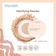 wardah colorfit mattifying loose powder - bedak tabur - 43w golden sand