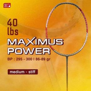 Raket Badminton Bulutangkis Hi-Qua Maximus 4U Max Tension 40 Lbs - Full Set