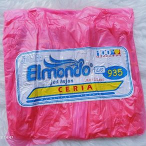 jas hujan elmondo 935/raincoat mantel hujan jaket celana ceria 935 - pink