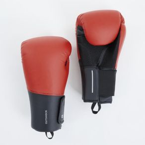 outshock 100 sarung tinju pemula beginner boxing gloves - merah - 2022 12 oz