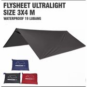 flysheet waterproof tahan hujan pelapis pelindung tenda anti air - 3x4