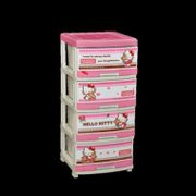 Stockase Lemari Plastik Napolly 4 Susun Hello Kitty SFC2 4000 HKBF