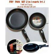 Teflon Frypan Set ANTI LENGKET Wajan DAPAT 2 Fry Pan 2 In 1 Alat Dapur Masak Penggorengan Marble Pan