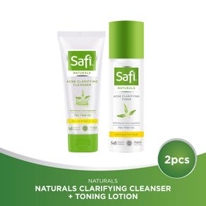 Safi Naturals Clarifying Cleanser + Toning Lotion - Pembersih Wajah