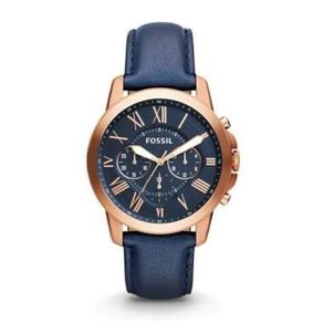 FOSSIL Grant Chronograph Navy Leather Watch