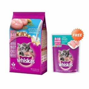 Whiskas Dry Junior 1.1kg Makanan Kucing Kering rasa Ocean Fish