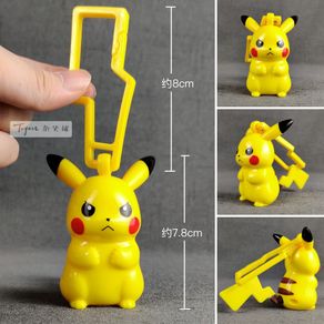 Liontin Model Pikachu Mainan Gantungan Kunci Figur Aksi Buatan Tangan Pokemon Barang Massal Asli