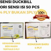 Masker Sensi Duckbill 4 Ply Double Filter Isi 50 Pcs Ori Bedah Medis