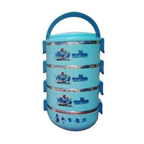 NX Lunch Box Smurf Rantang - Biru [4 Susun]