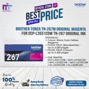 brother toner tn-267m original magenta for dcp-l3551cdw tn-267 / tn267