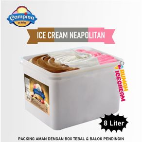 ice cream / es krim neapolitan 8 liter campina