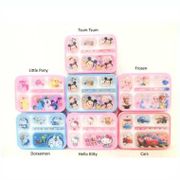Kotak Makan Lunch Box Sekat 6 Karakter Hello Kitty Little Pony Frozen Kode 260