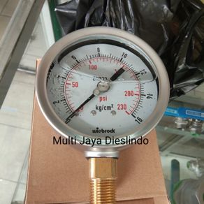 pressure gauge raket 2 1/2  inch drat 1/4  inch 10 bar 140 psi