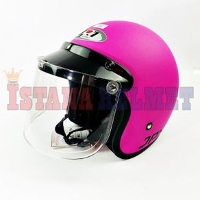 helm bogo jpn retro arc magenta doff original - batok only