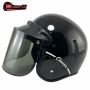 helm motor cewek hijab dewasa cowok sni murah premium kaca flat - hitam all size