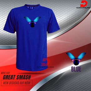 kbvb-btf - kaos badminton baju bulutangkis victor premium sablon dtf - vic-btf-blue biru-l