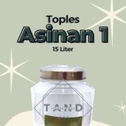 Toples Kaca Asinan 1 Bulat Besar Kedap Udara Dlx Toples Kerupuk 15 Ltr