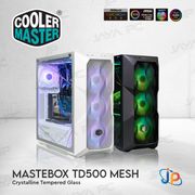 cooler master gaming cpu case masterbox td500 mesh - with controller - hitam