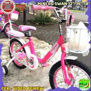 sepeda 16 inci anak cewek perempuan wanita mini evergreen swan 4-7 th murah berkualitas