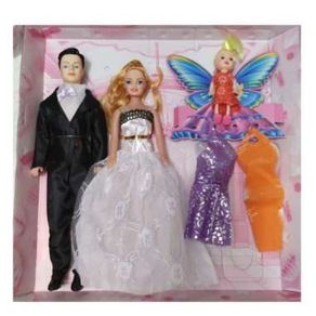 Mainan boneka Barbie Family bapak ibu dan anak