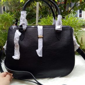 black leather satchel workbag 