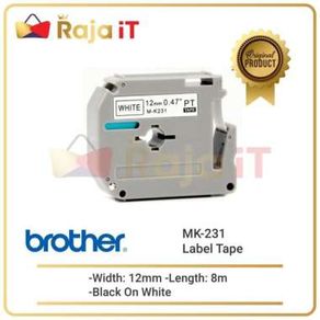 BROTHER Label Tape MK231 12mm Black On White M-K231 MK 231