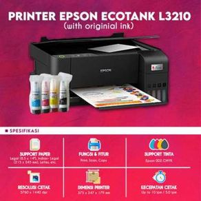 Printer Epson L3210 Print Scan Copy Multifungsi