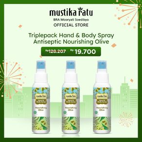 [SPECIAL PRICE] Mustika Ratu Triplepack Hand and Body Spray Antiseptic Nourishing Olive