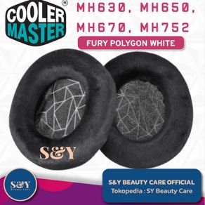 bantalan busa cooler master mh630 mh650 mh670 mh752 earpad ear pad cup - furypoly white