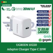 ugreen adaptor charger iphone ugreen 10220 20w type c pd fast charging - white 10220
