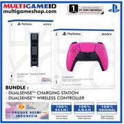 PS5 Charging Station DualSense + PS5 DualSense Nova Pink Wireless Controller(Bundling)