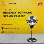 regency tornado stand fan 18  fl-45 kipas angin berdiri besar - silver