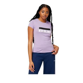 New Balance Sport Stripe Graphic Women's T-Shirt - Purple