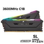 CORSAIR VENGEANCE RGB PRO SL 16GB (2x8GB) DDR4 DRAM 3600MHz C18 CMH16GX4M2Z3600C18