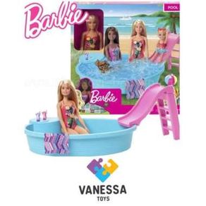 Mainan Boneka Anak Perempuan Barbie Doll and Pool Playset