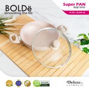 BOLDe SUPER PAN 2 Ear Wok 24 cm + Lid - Wajan 24 cm 2 Kuping Tutup Kaca