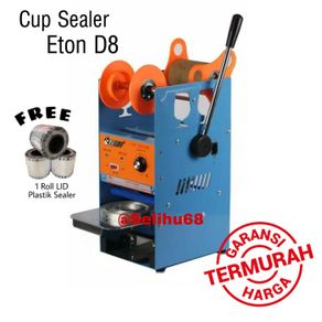 cup sealer manual mesin press gelas eton et-d8+lid sealer roll plastik