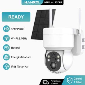Hamrol 4MP Outdoor Solar PTZ WiFi IP Kamera With Rechargeable Battery PIR Human Detection Wireless CCTV Kamera Connect to Cellphone With Voice iCsee APP