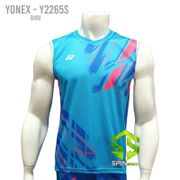 [Y2265S Biru] Baju Singlet Badminton Yonex Import Go Premium Terbaru Quick Dry Kaos Bulutangkis Jersey Kaus Olahraga Sport Pakaian Pria Laki Laki Cowok 2265 Kaus Tshirt Sport T Shirt Bulu Tangkis New Arrival Men Man Women Ladies Cewek Wanita Lekbong