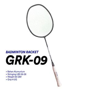 Raket Badminton GIRIK - GRK 09 SERIES Original LBS 26 Black colour 1 Pc free Tas Raket
