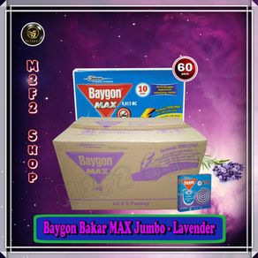 Obat Nyamuk Bakar Baygon MAX Jumbo Lavender Ungu - 150 gr (Kemasan Karton)