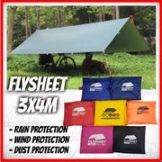 Flysheet 3x4 buscraft flyshet trapteen SRB penutup tenda waterproof bivak 4x3 meter camping